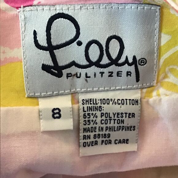 Lilly Pulitzer Multi Chefs Blend Patchwork Print Fish Print Skirt sz 6 - Picture 3 of 4